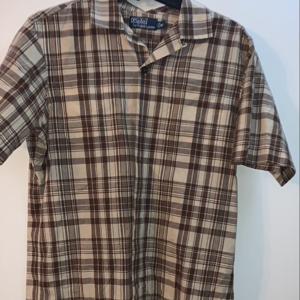 Polo Ralph Lauren Mens Tan Brown Oxford Shirt